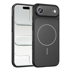 iPhone 17 Air Kılıf Zore M-Safe Şarj Özellikli Kamera Korumalı Formen Kılıf Gümüş