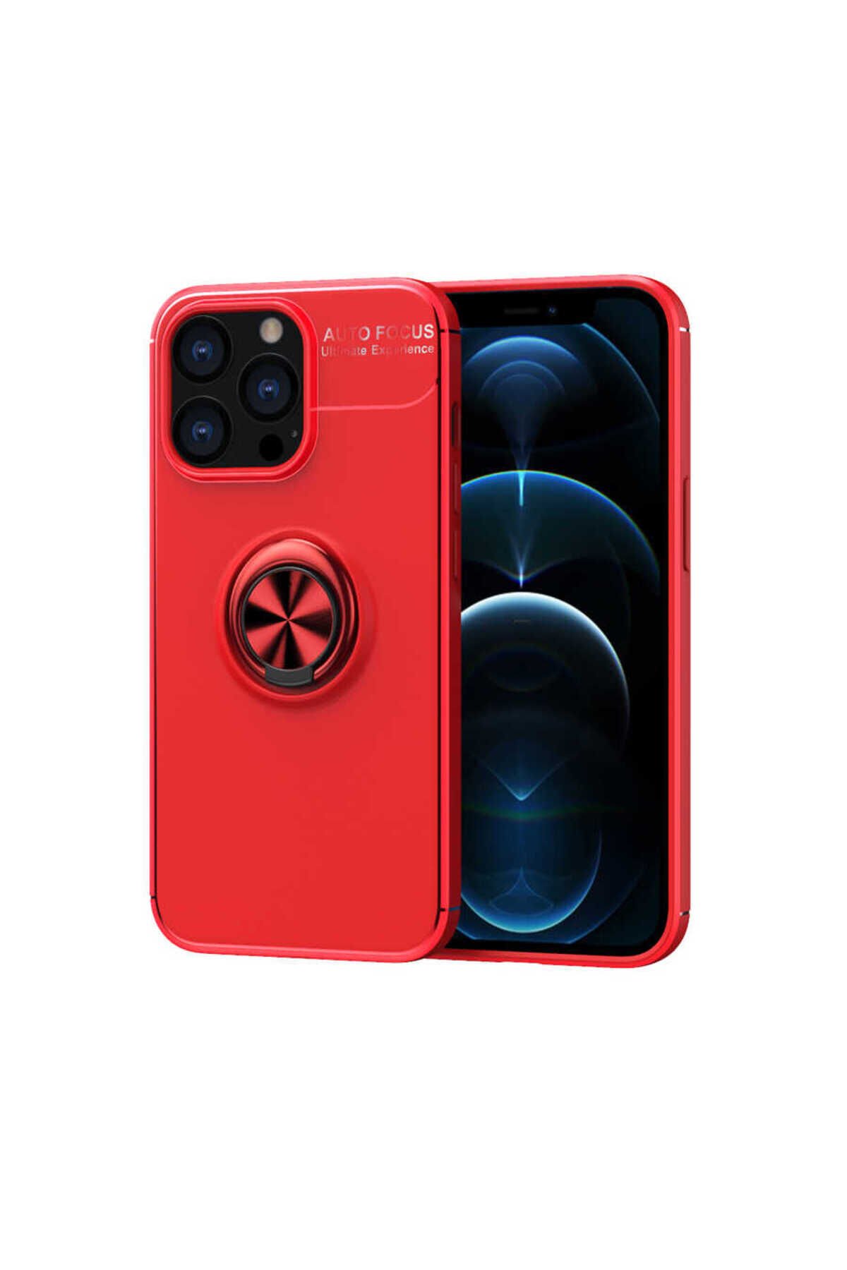 iPhone 13 Pro Uyumlu BSAY Ravel Silikon Kılıf-Siyah-Mavi Kırmızı