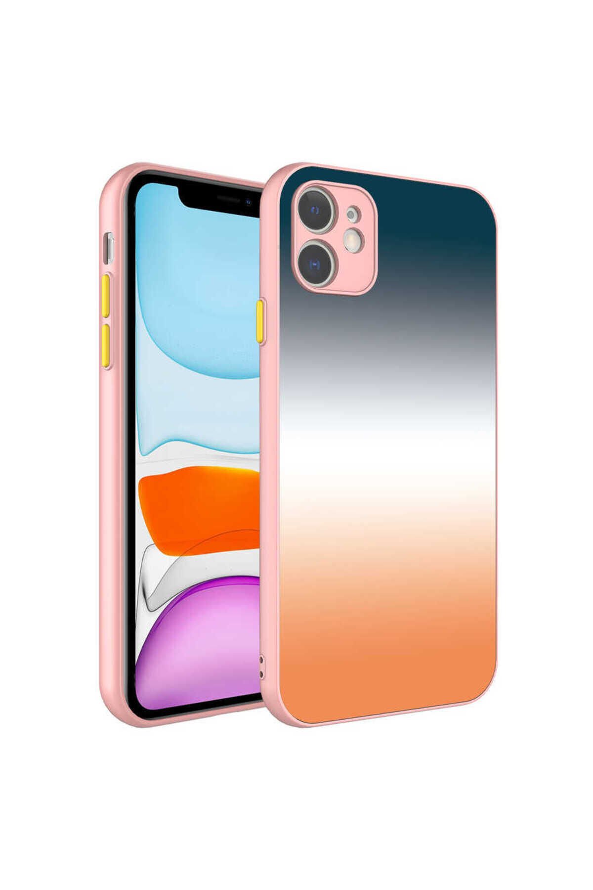iPhone 11 Uyumlu Kamera Korumalı Renkli THTTerli BSAY X-Cam Kılıf-NO14 No12