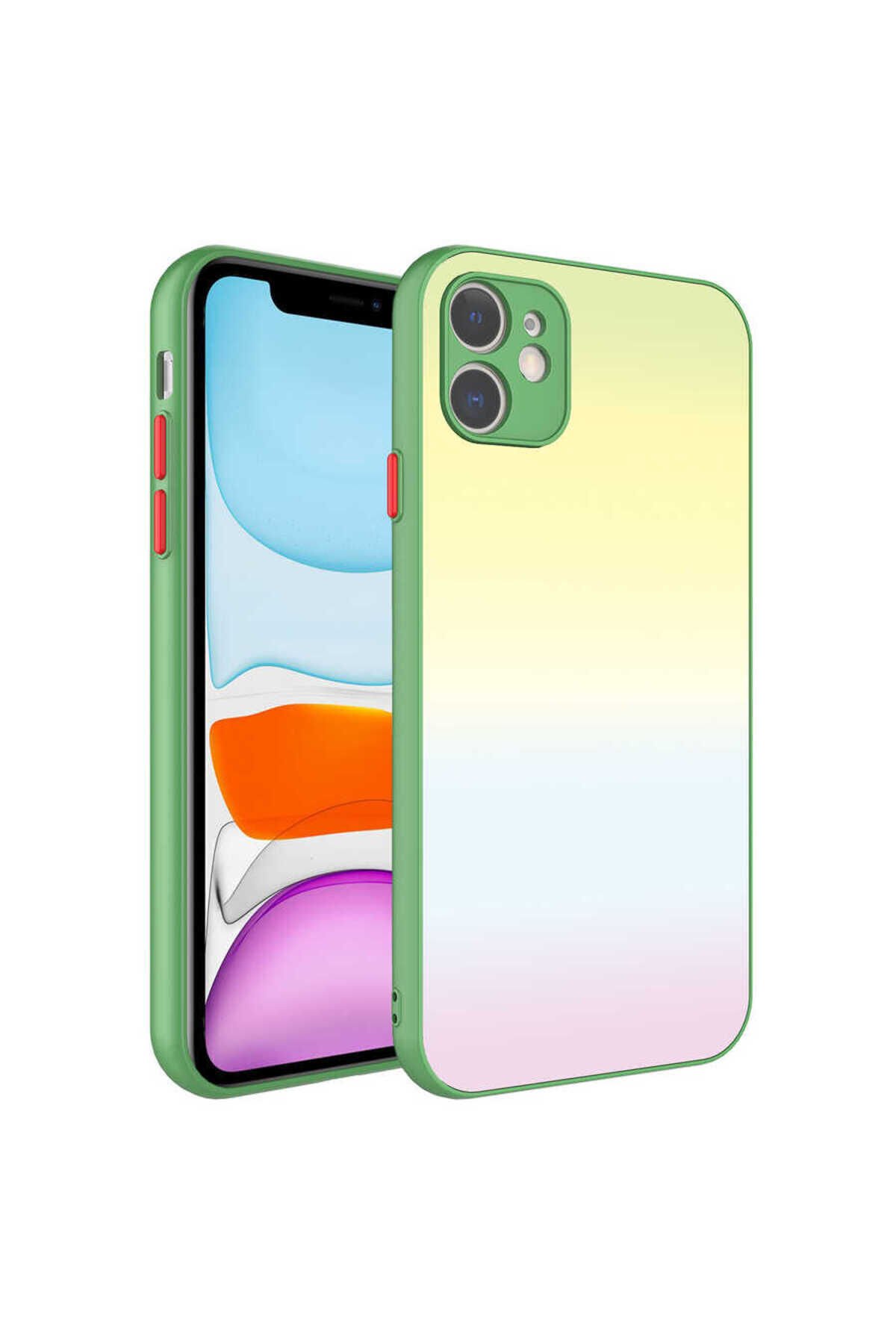 iPhone 11 Uyumlu Kamera Korumalı Renkli THTTerli BSAY X-Cam Kılıf-NO14 No9
