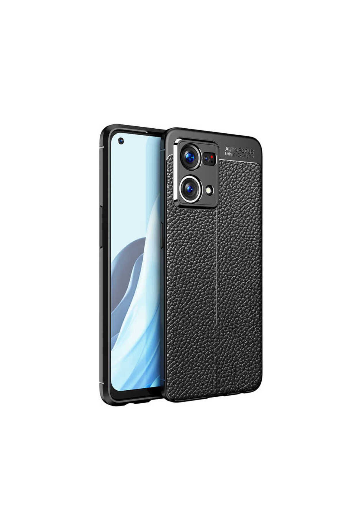 Reno 7 4G Kılıf BSAY Niss Silikon Kapak - Siyah Siyah