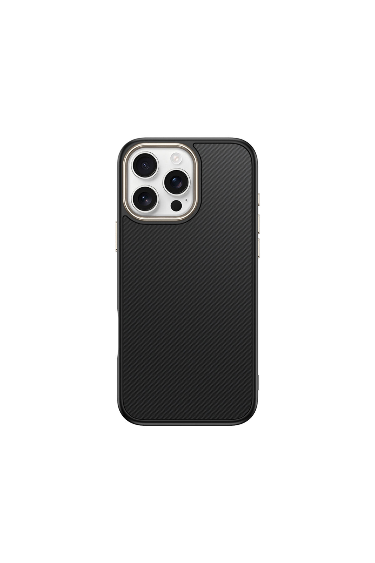 iPhone 16 Pro Kılıf M-safe Şarj Özellikli Karbon Fiber Görünümlü Zore Antina Kapak - Mavi Gri