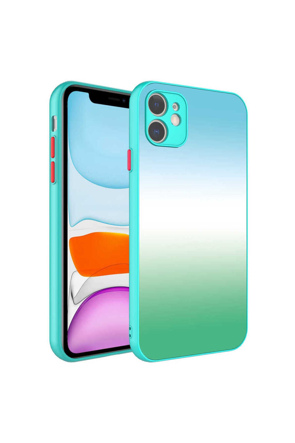 iPhone 11 Uyumlu Kamera Korumalı Renkli THTTerli BSAY X-Cam Kılıf-NO14 No13