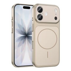 iPhone 17 Kılıf Zore M-Safe Şarj Özellikli Kamera Korumalı Formen Kılıf Turuncu