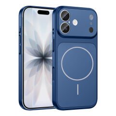 iPhone 17 Kılıf Zore M-Safe Şarj Özellikli Kamera Korumalı Formen Kılıf Turuncu