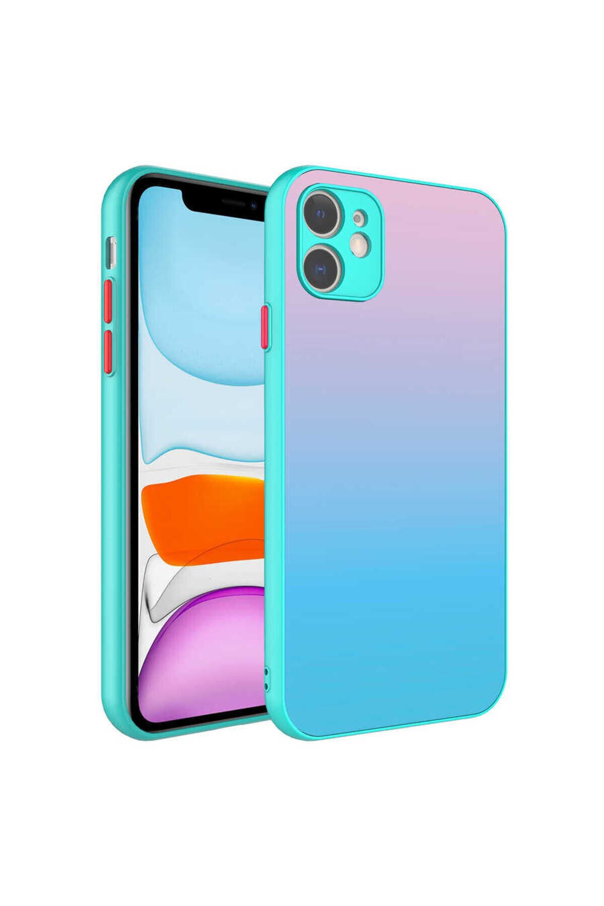 iPhone 11 Uyumlu Kamera Korumalı Renkli THTTerli BSAY X-Cam Kılıf-NO14 No11