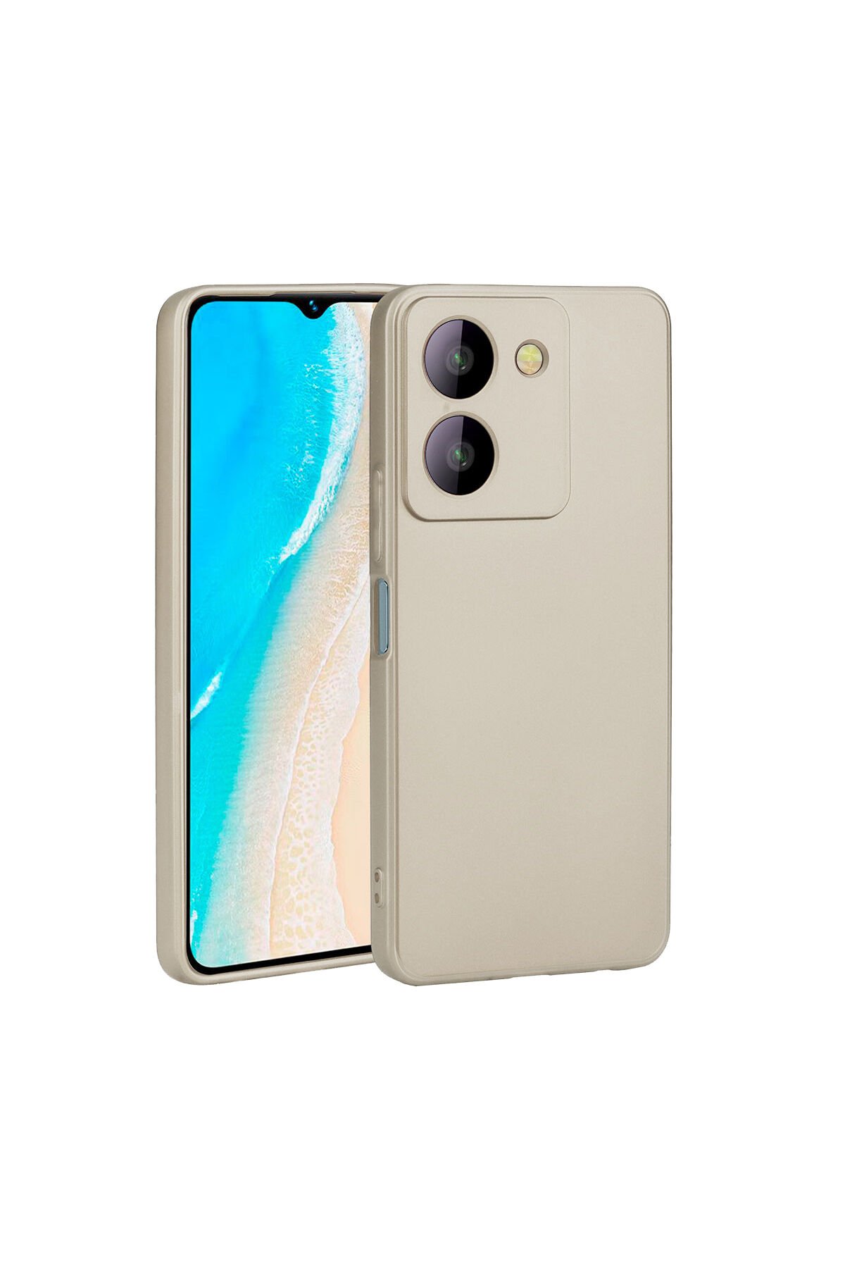 Vivo Y36 4G Kılıf TKNC Premier Silikon Kapak - Kırmızı Gold