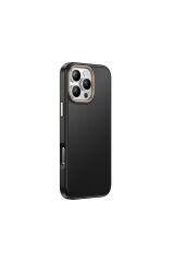 iPhone 16 Pro Max Kılıf M-safe Şarj Özellikli Karbon Fiber Görünümlü Zore Antina Kapak - Gri Gri