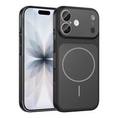 iPhone 17 Kılıf Zore M-Safe Şarj Özellikli Kamera Korumalı Formen Kılıf Gümüş