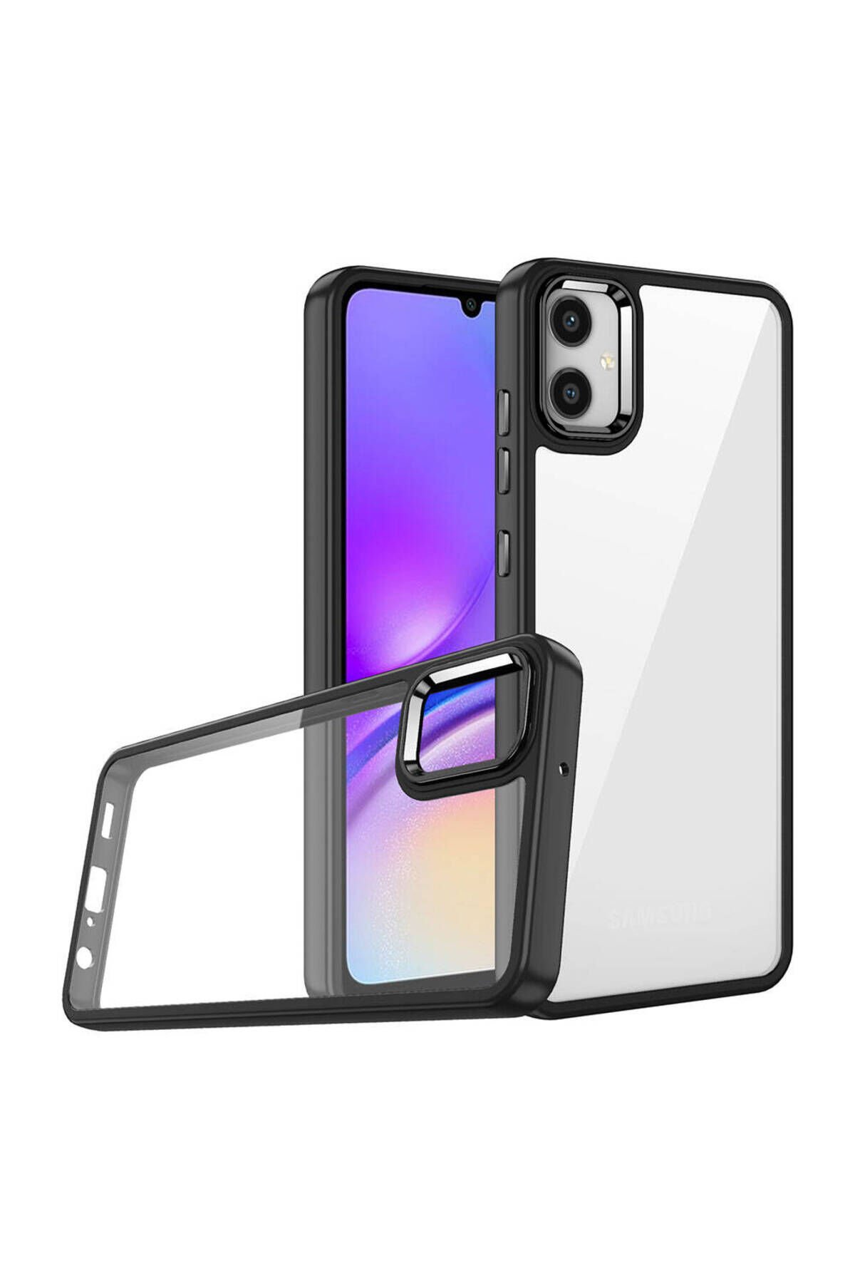 Galaxy A05 Kılıf ATA Flora Kapak - Siyah Siyah