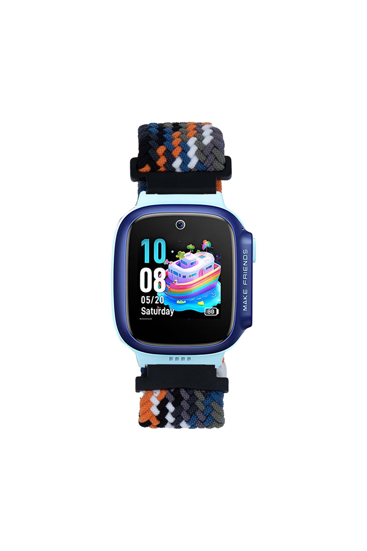 Huawei Watch GT5 41mm ASMA KRD-139 18mm Çocuklara Özel Örgü Kordon - Sarı Sarı