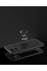 Reno 7 4G Kılıf BSAY Ravel Silikon Kapak - Siyah-Kırmızı Siyah-Mavi