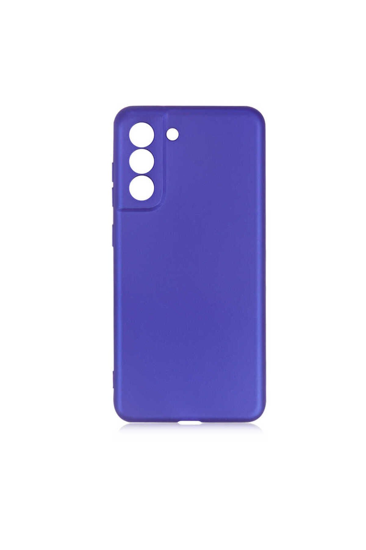 Galaxy S21 FE Kılıf BSAY Premier Silikon Kapak - Kırmızı Saks Mavi