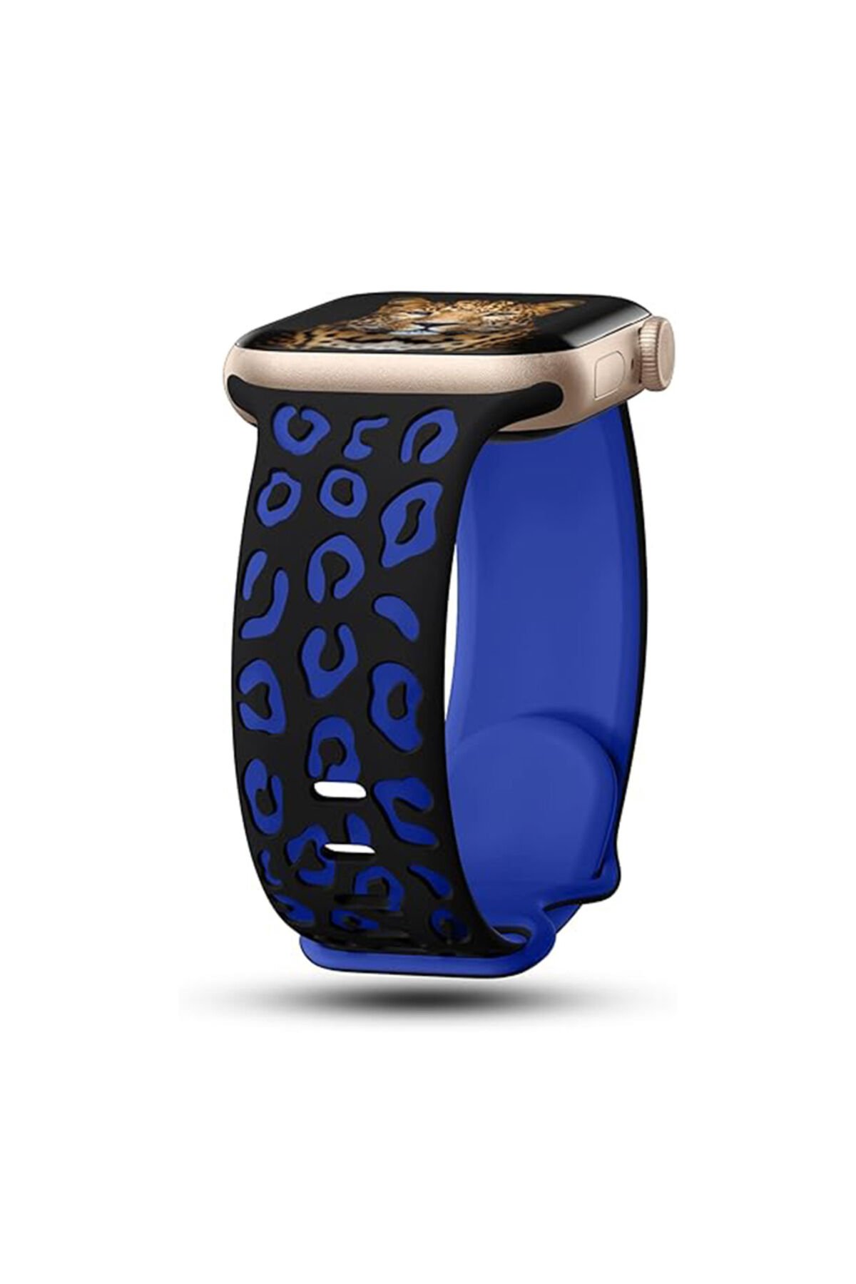 Watch 40mm SVL KRD-140 Silikon Kordon Strap Kayış - Siyah-Mavi Siyah-Mavi