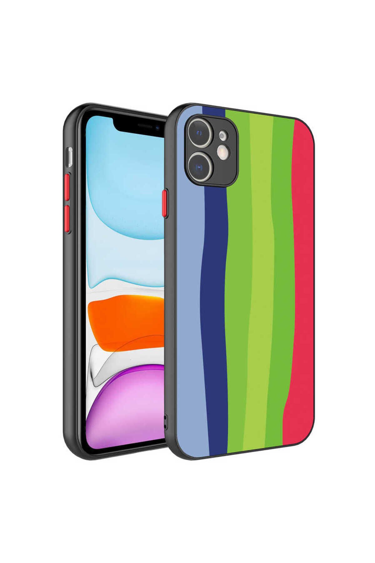 iPhone 11 Uyumlu Kamera Korumalı Renkli THTTerli BSAY X-Cam Kılıf-NO14 No4
