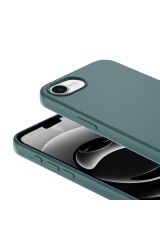 iPhone 16E Kılıf SEKO Mara Lansman Kapak - Koyu Yeşil Kırmızı