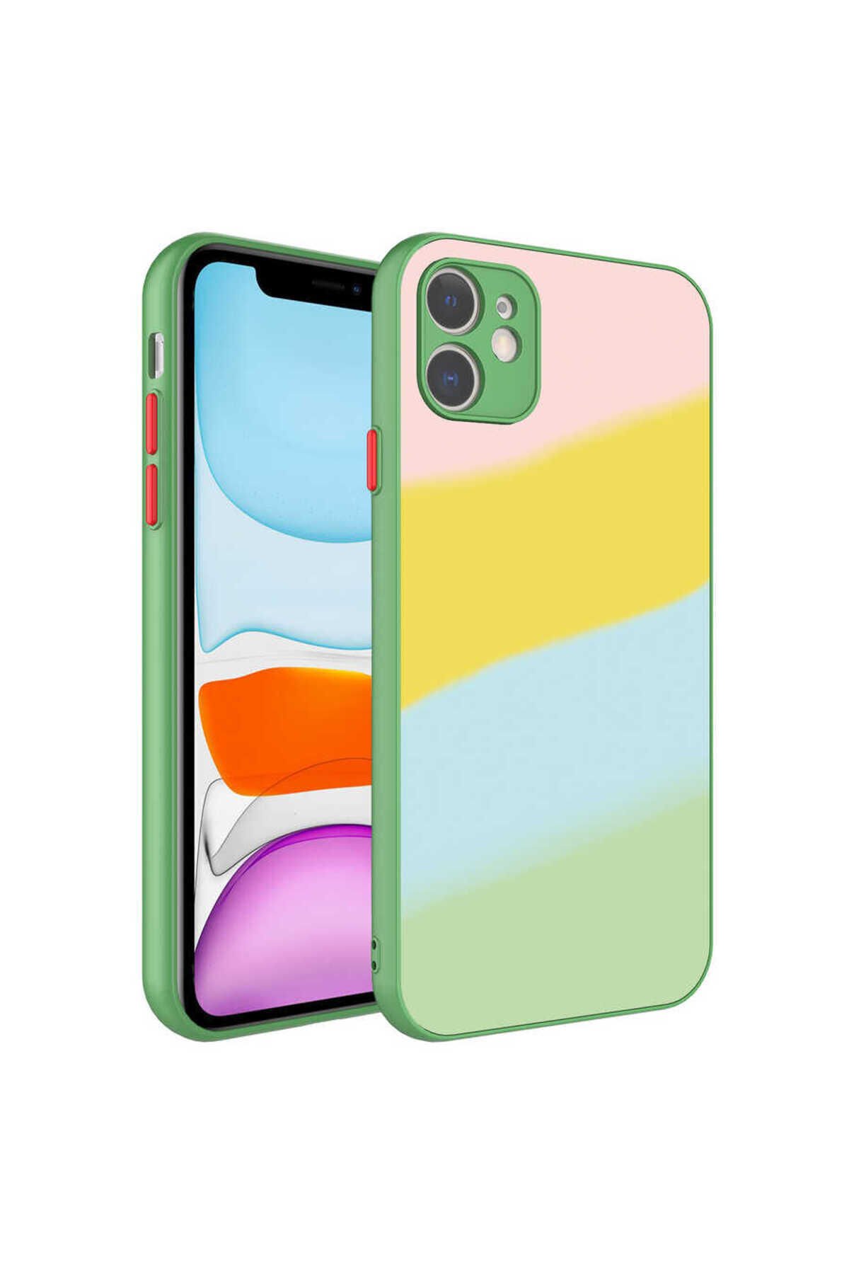 iPhone 11 Uyumlu Kamera Korumalı Renkli THTTerli BSAY X-Cam Kılıf-NO14 No10