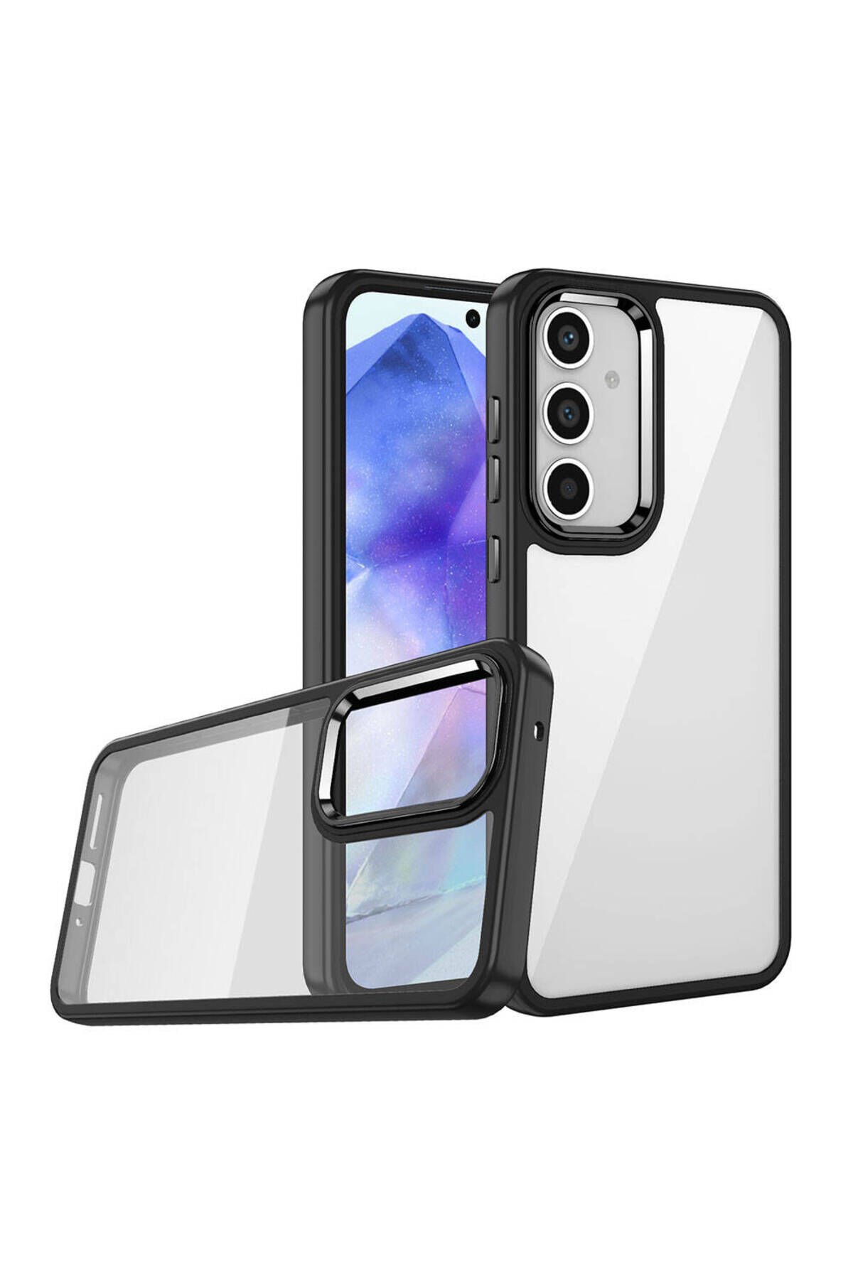 Galaxy A35 Kılıf ATA Flora Kapak - Siyah Siyah