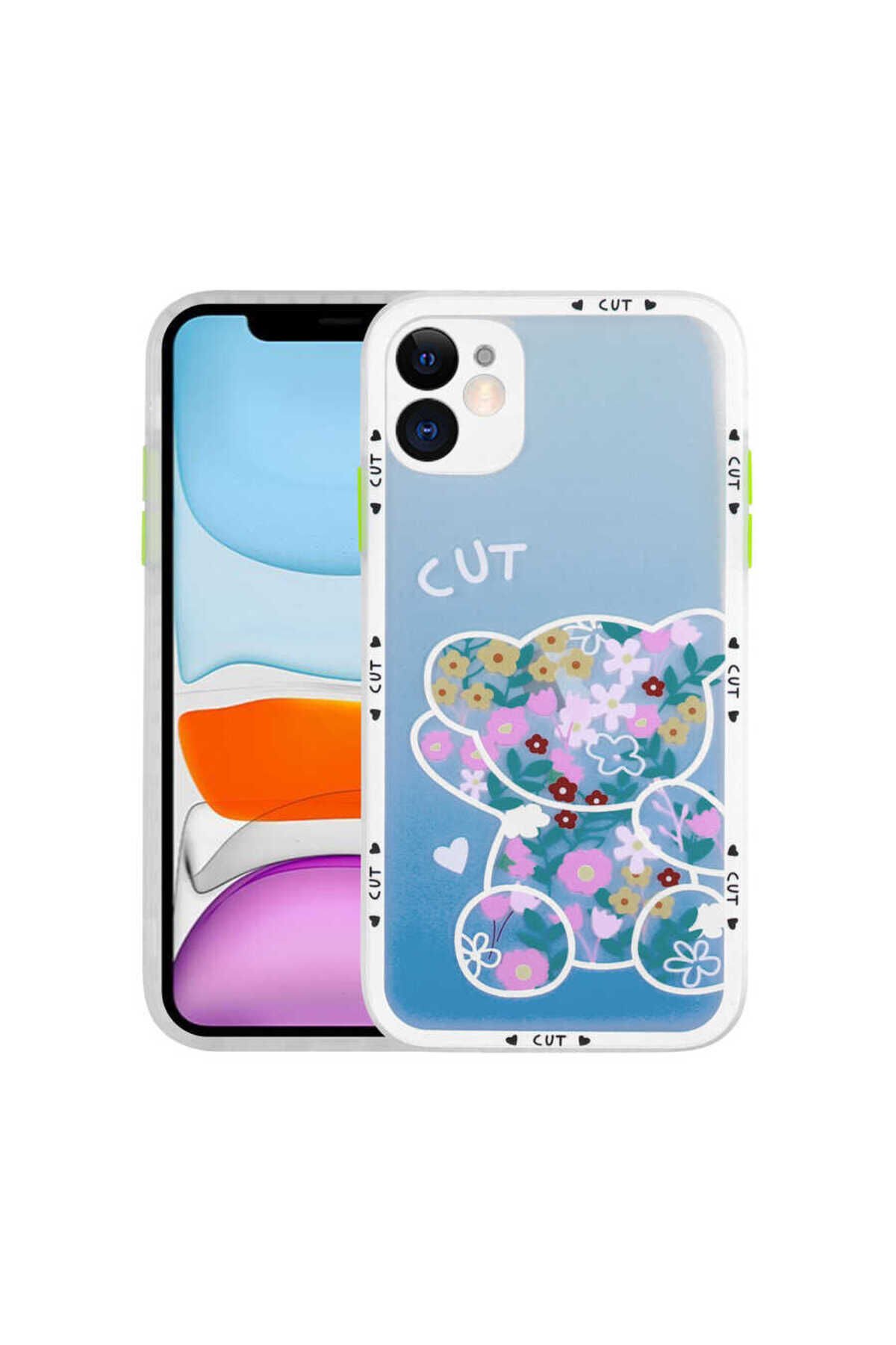 iPhone 11 Uyumlu Kamera Korumalı Desenli Sert BSAY Hess Kılıf-NO3 No6