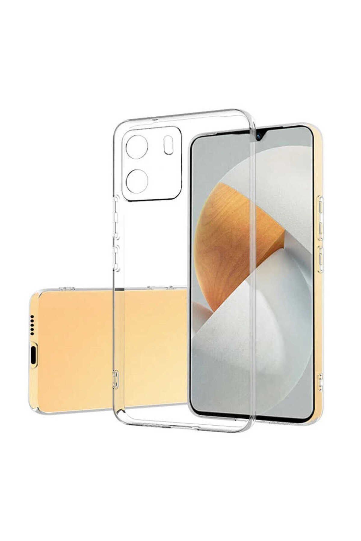 Vivo Y15S Kılıf GZST Kamera Korumalı Süper Silikon Kapak - Renksiz Renksiz