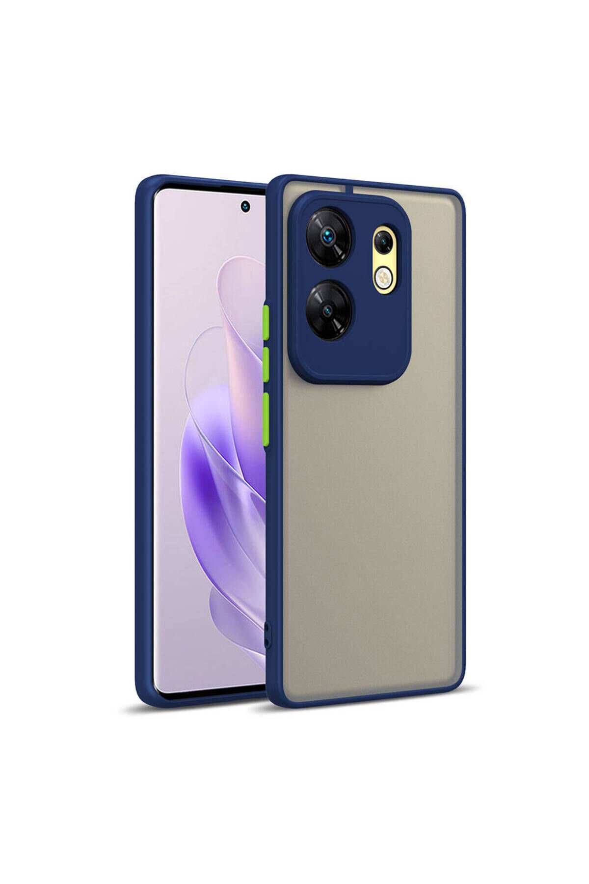 İnfinix Zero 30 4G Kılıf BSAY Hux Kapak - Siyah Lacivert