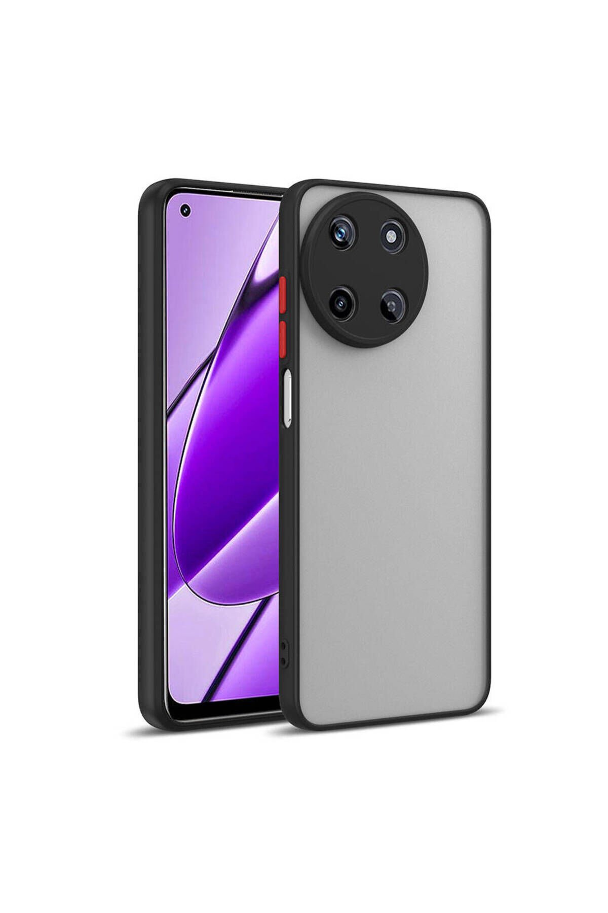 Realme 11 4G Kılıf ATA Hux Kapak - Siyah Siyah