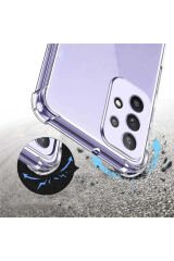 Galaxy A13 4G Kılıf GZST Kamera Korumalı Nitro Anti Shock Silikon - Renksiz Renksiz