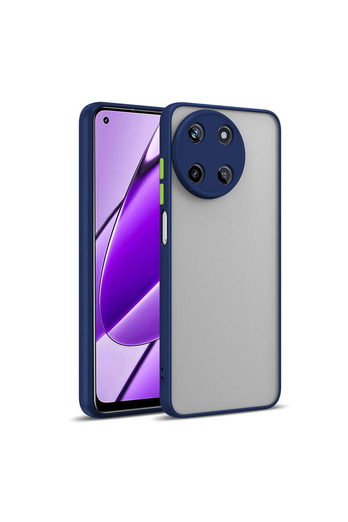Realme 11 4G Kılıf BSAY Hux Kapak - Lacivert Lacivert