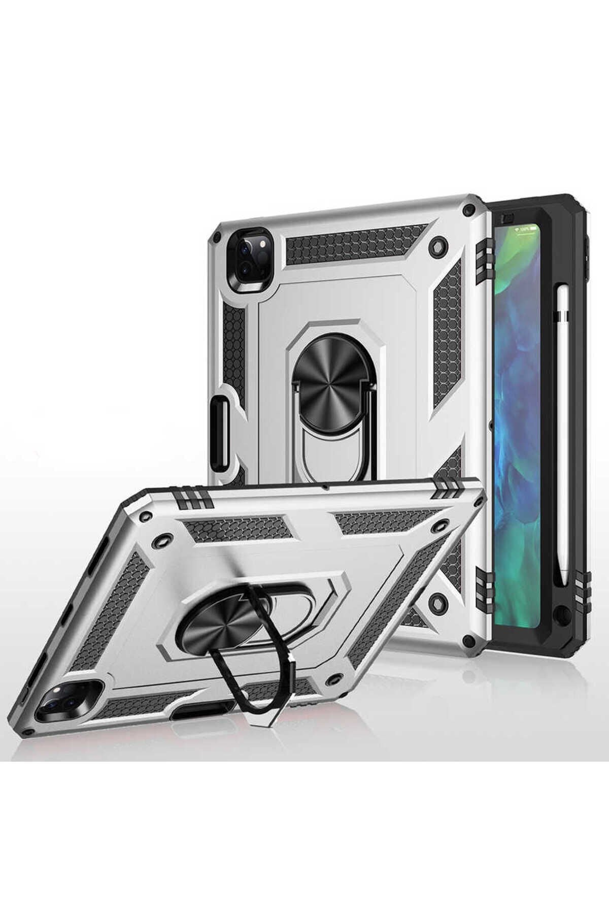 iPad Pro 11 2022 M2. Nesil Uyumlu Uyumlu NRTK Tablet Vega Kapak-Kırmızı Kırmızı