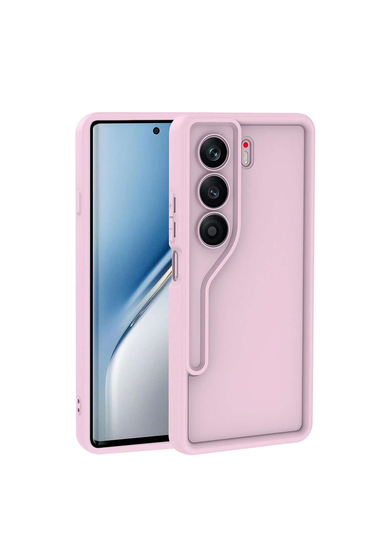 Tecno Camon 40 4G Kılıf Kamera Korumalı BSAY Ananas Kapak - Siyah Pembe