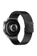 Amazfit GTR 47mm BSAY KRD-25 Metal Hasır Kordon - Gümüş Gümüş
