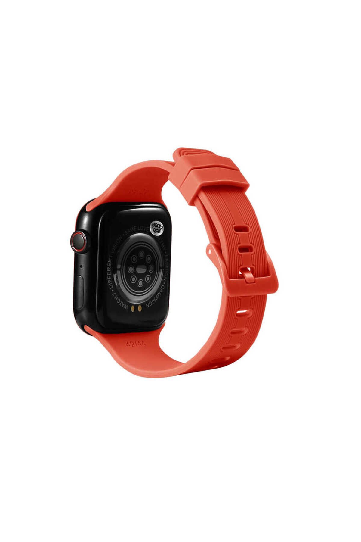 Watch 7 45mm KRD-23 Uyumlu BSAY Kordon-Kırmızı Sarı