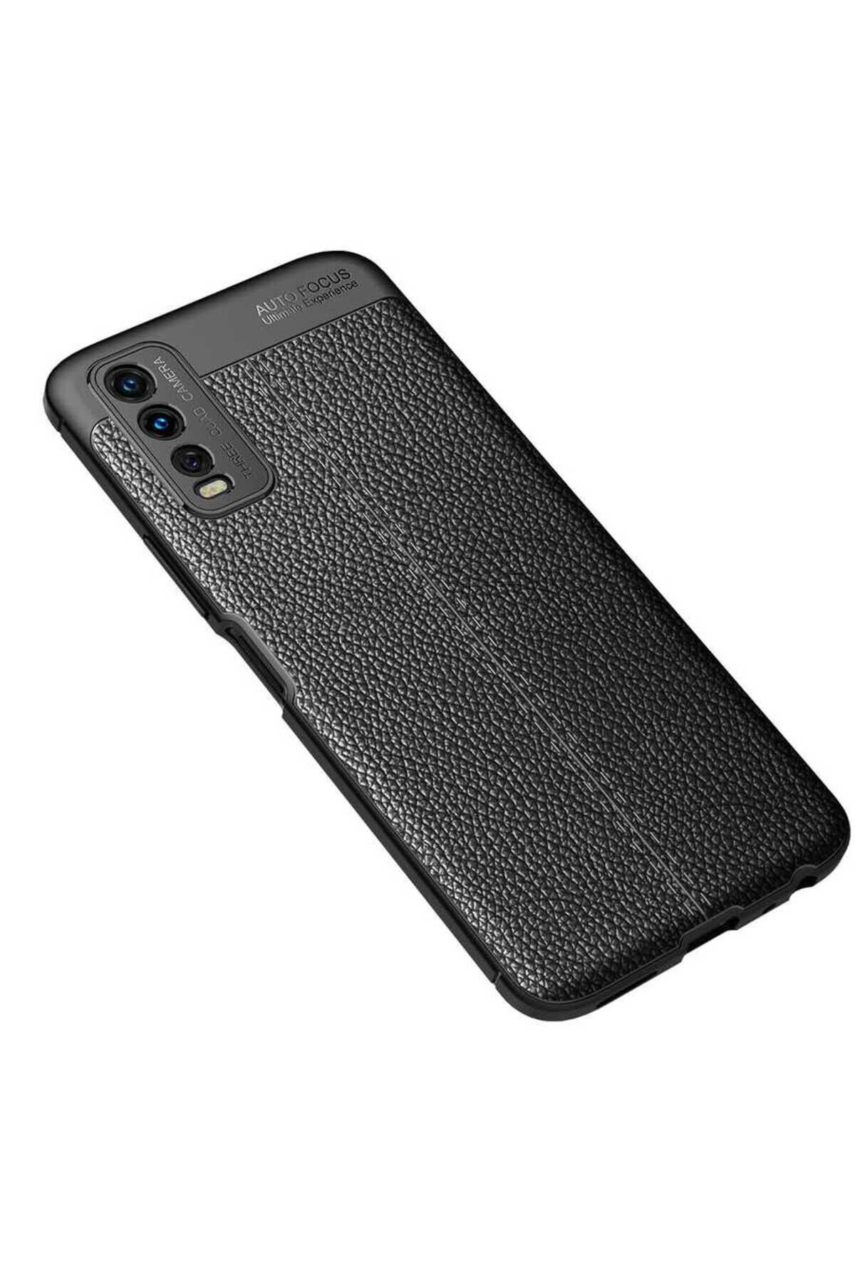 Vivo Y20S Kılıf BSAY Niss Silikon Kapak - Kırmızı Siyah