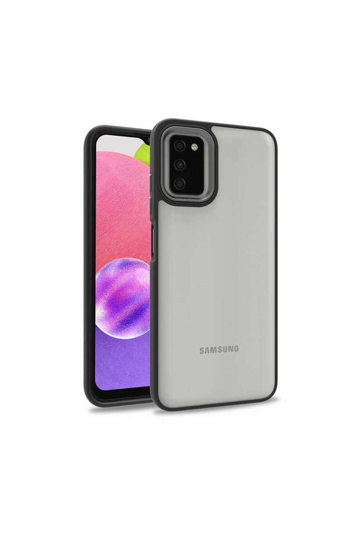 Galaxy A03S Kılıf BSAY Flora Kapak - Lila Siyah