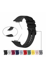 Huawei Watch Fit 2 KRD-43 Uyumlu BSAY Kordon-Kırmızı Siyah