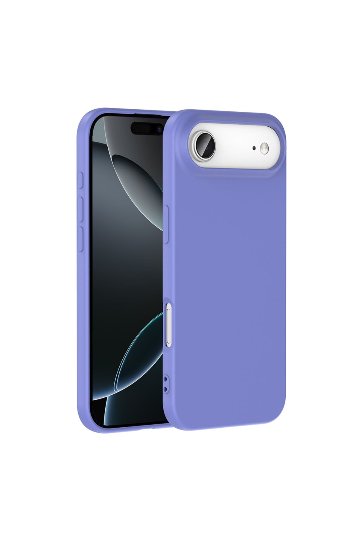 iPhone 17 Air Kılıf Mara Lansman Kapak - Lila Şeffaf