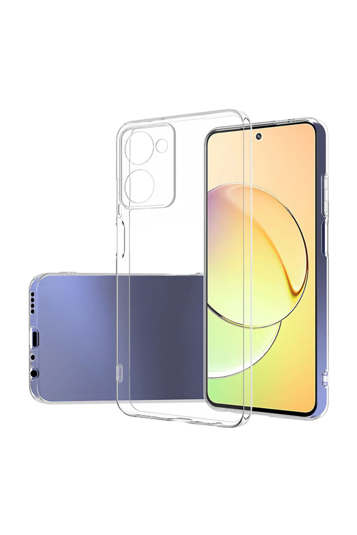 Vivo Y36 4G Kılıf NXAR Süper Silikon Kapak - Renksiz Renksiz