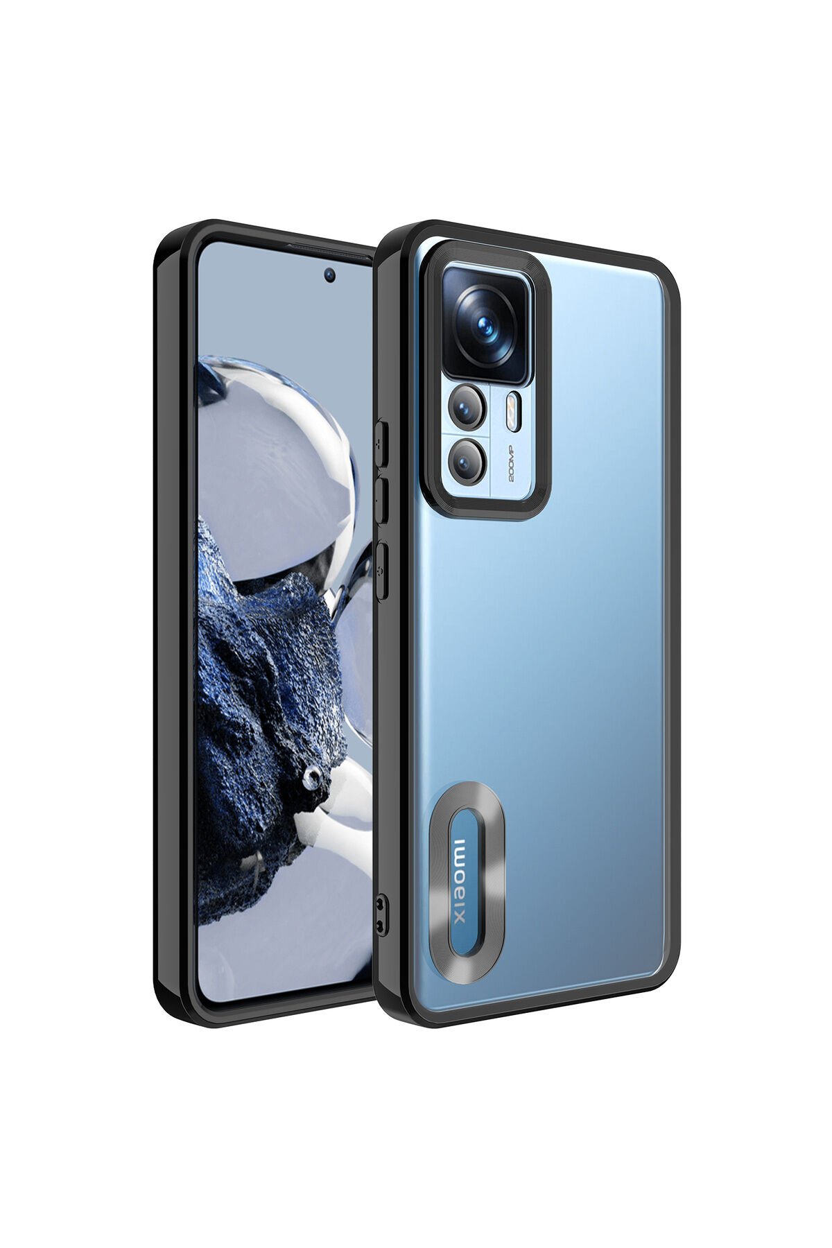 Mi 12T Kılıf Kamera Korumalı Logo Gösteren BSAY Omega Kapak - Rose Gold Rose Gold