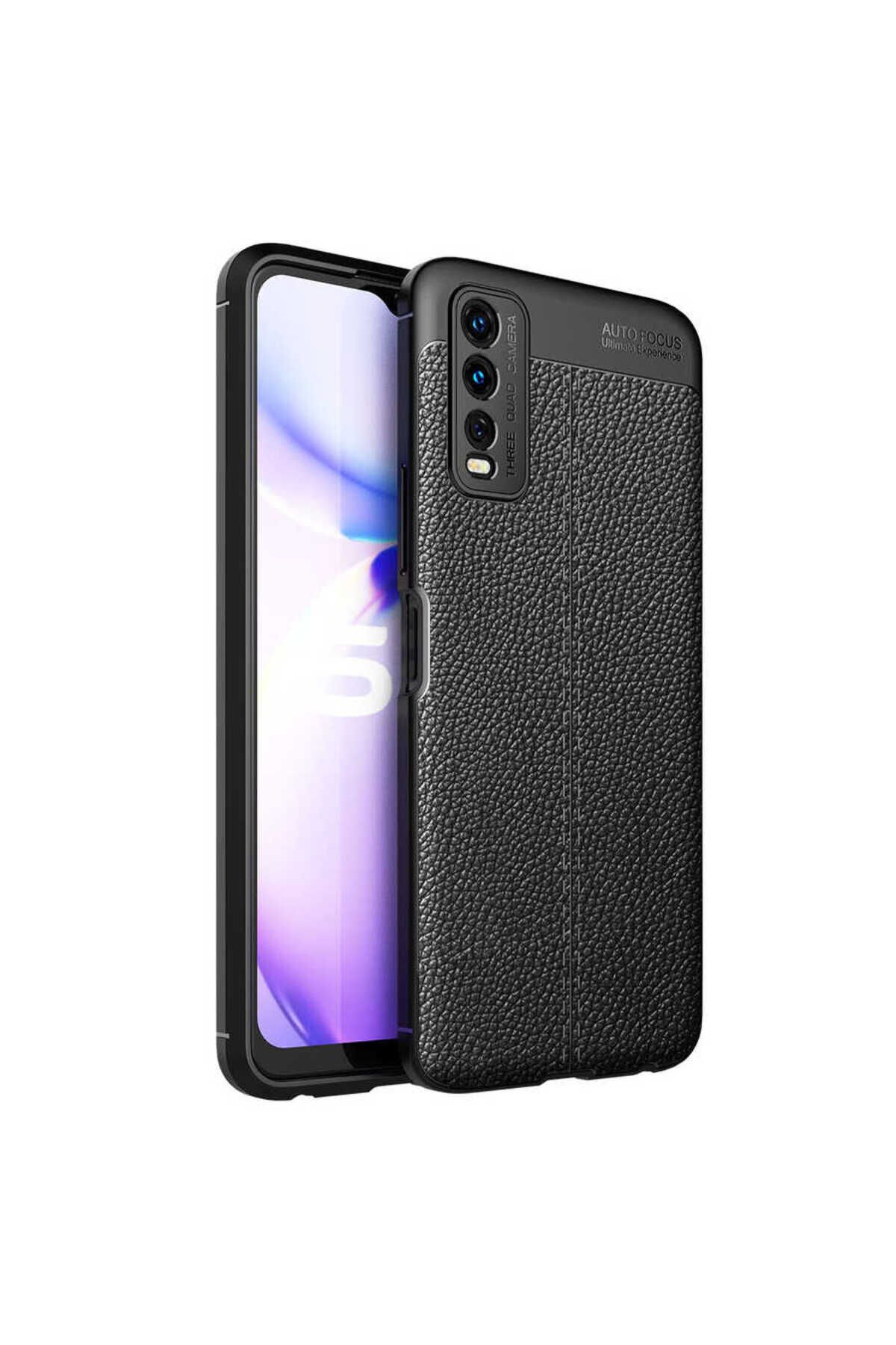 Vivo Y11S Kılıf BSAY Niss Silikon Kapak - Siyah Kırmızı