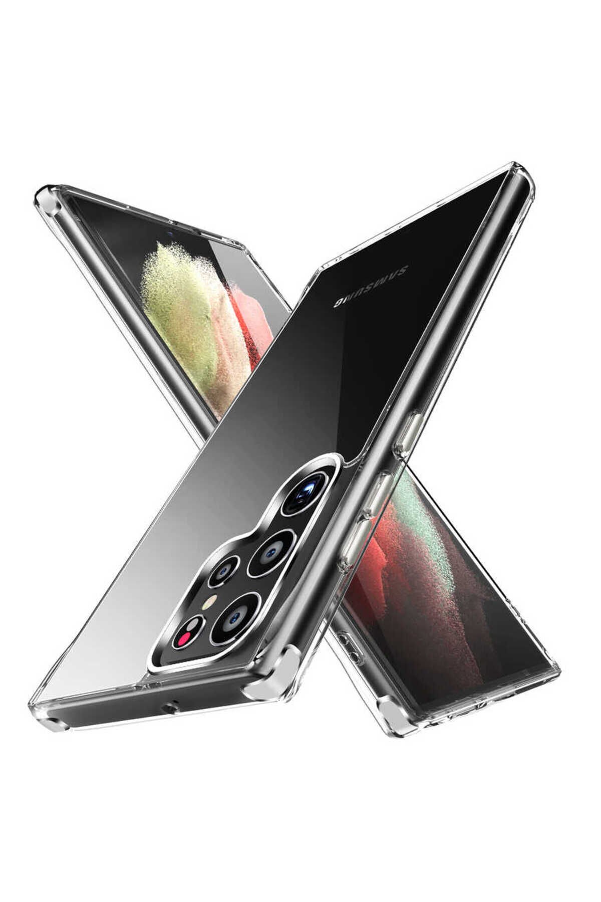 Galaxy S22 Ultra Kılıf BSAY Forst Kapak - Renksiz Renksiz