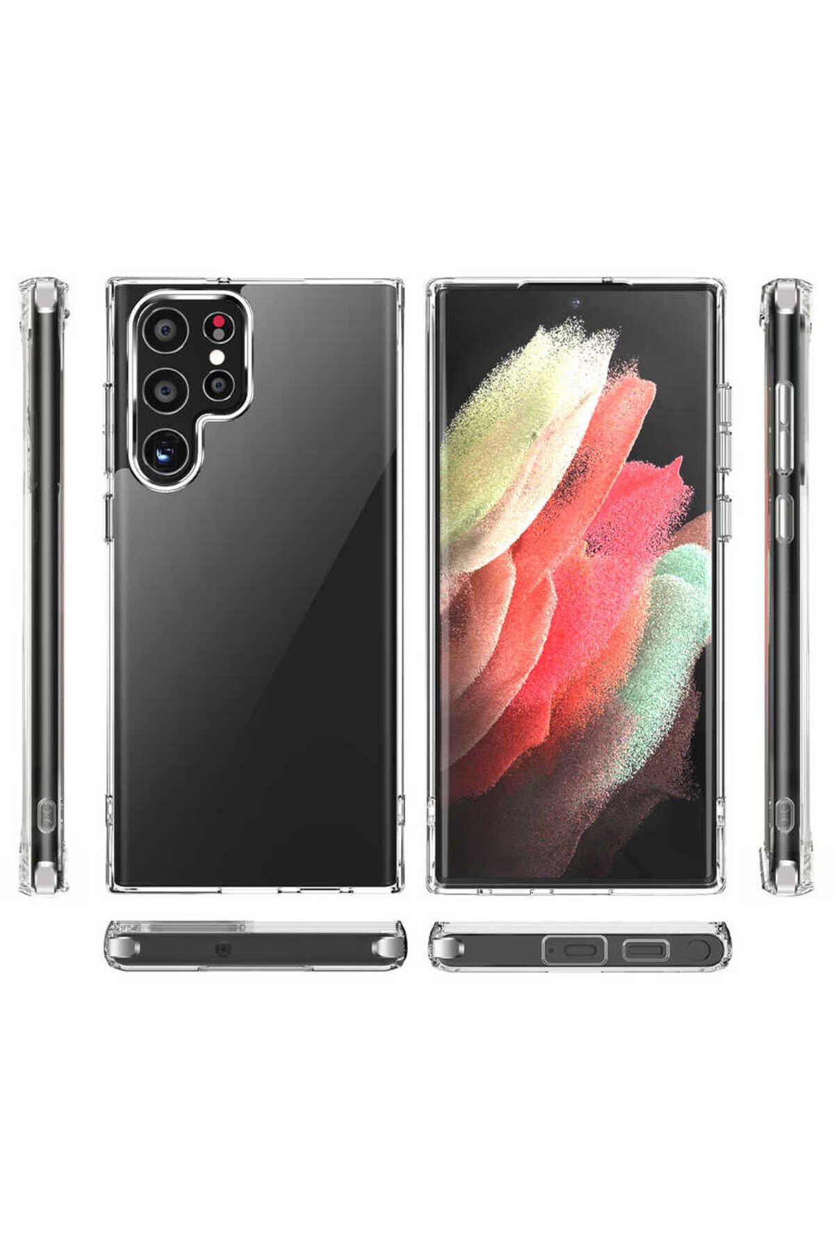 Galaxy S22 Ultra Kılıf BSAY Forst Kapak - Renksiz Renksiz