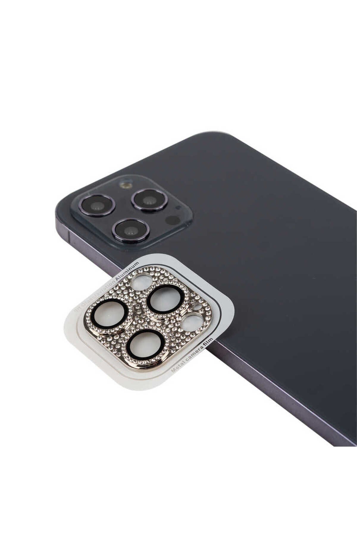 iPhone 12 Pro Uyumlu BSAY CL-08 Kamera Koruyucu-Pembe Gümüş