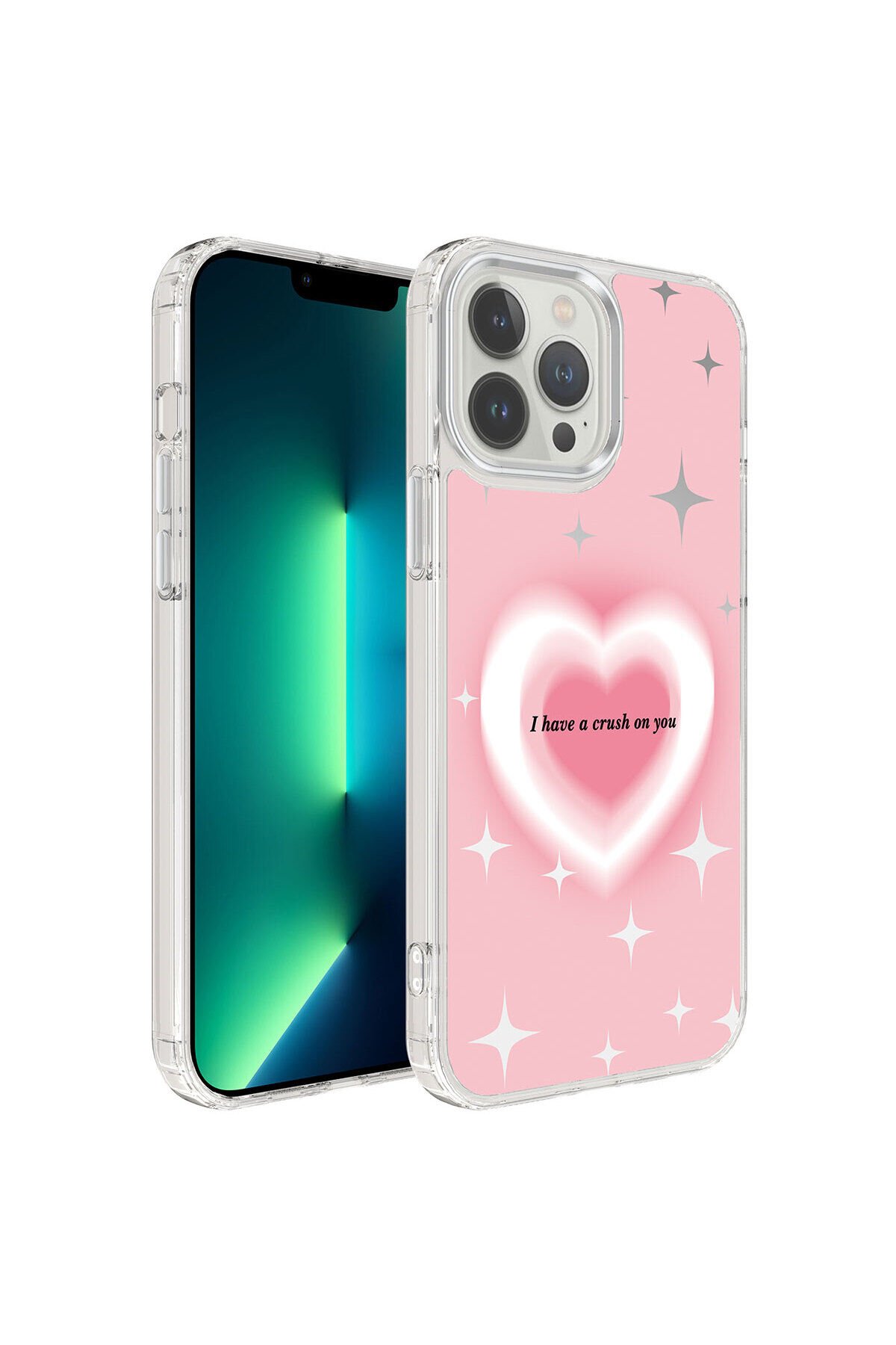 iPhone 13 Pro Max Uyumlu AiHTTgli Parlak Tasarımlı BSAY Mimbo Kılıf-NO2 No1