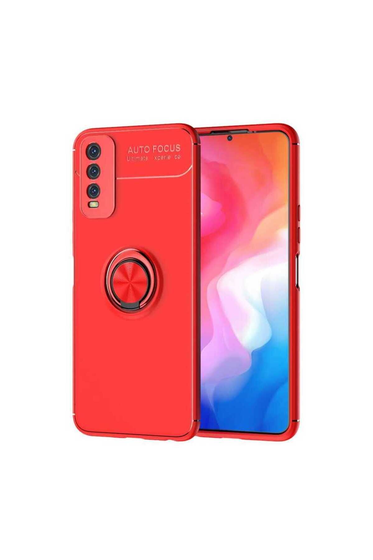 Vivo Y20 Kılıf SBT Ravel Silikon Kapak - Kırmızı Kırmızı