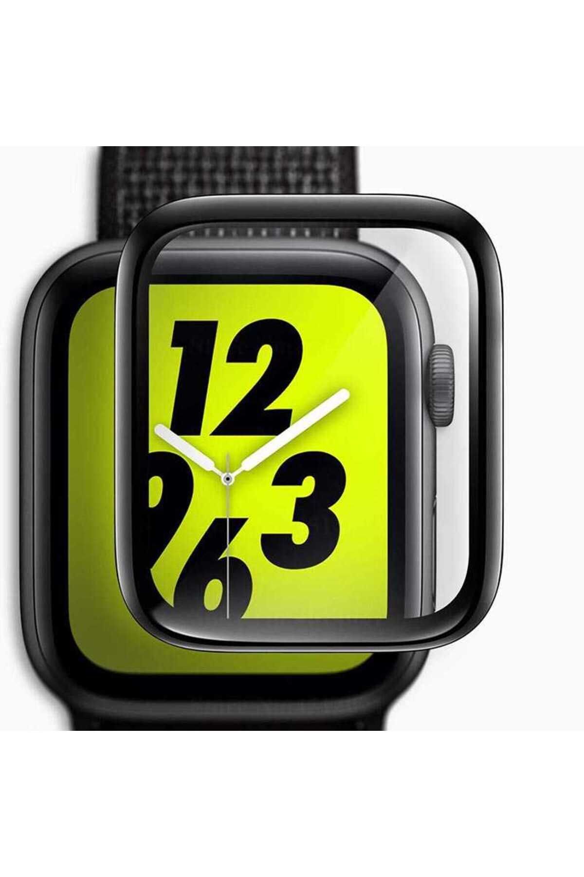 Watch 40mm BSAY Full Yapışkanlı Cam Ekran Koruyucu - Siyah