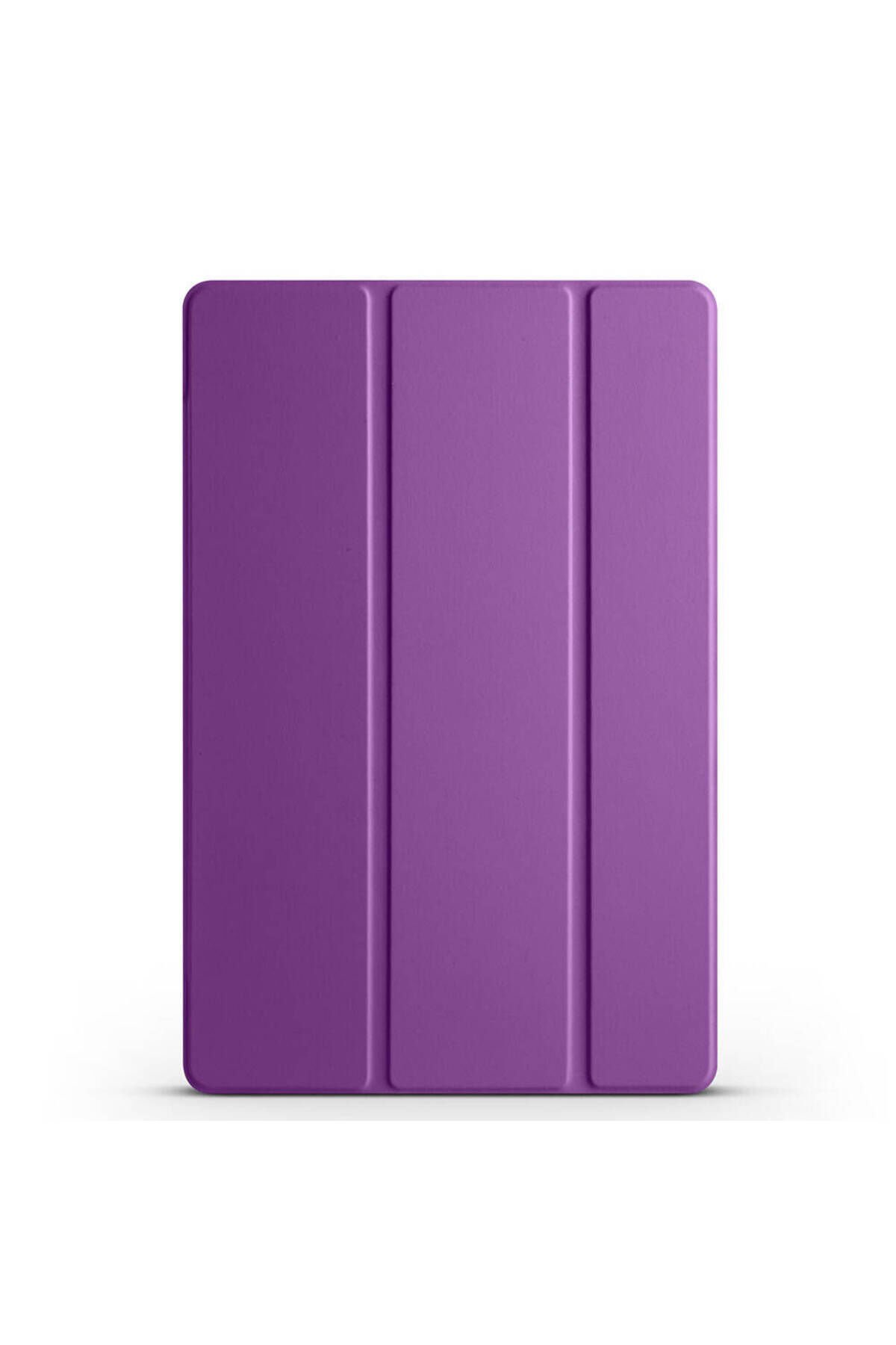 Galaxy Tab A9 Plus Uyumlu GZST Smart Cover Standlı 1-1 Kılıf-Mor