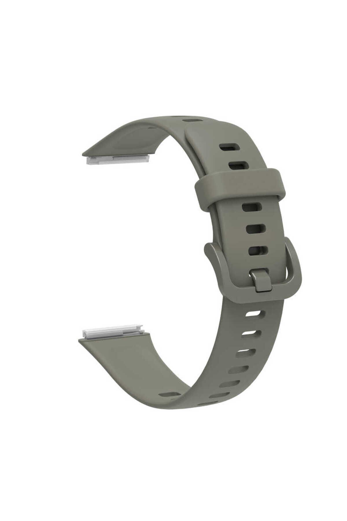 Huawei Band 7 KRD-71 Uyumlu BSAY Kordon-Yeşil Gri