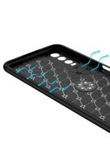 Vivo Y20S Kılıf BSAY Ravel Silikon Kapak - Mavi Siyah