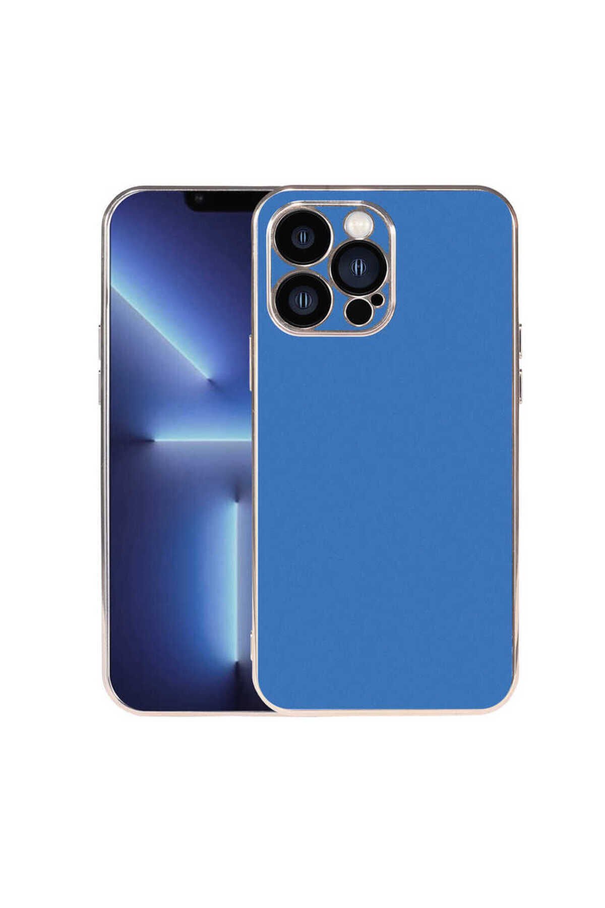 iPhone 13 Pro Uyumlu BSAY Viyana Kılıf-Saks Mavi