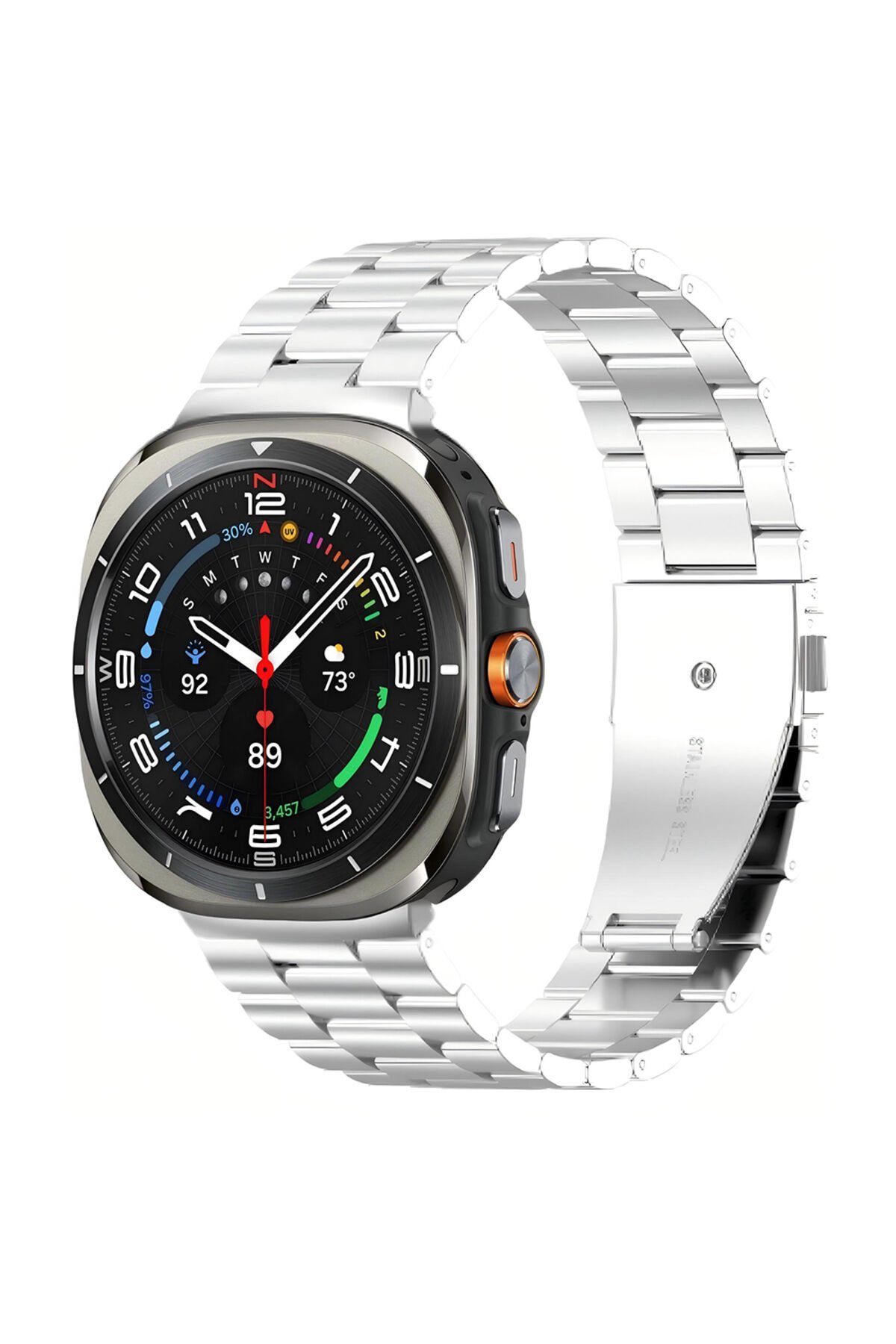 Galaxy Watch 8 KRD-04 Metal Kordon - Gümüş Gümüş
